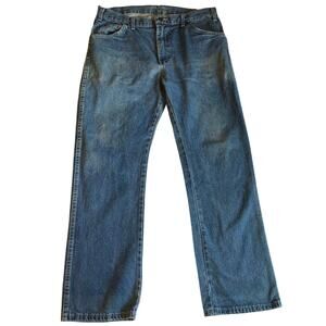 Dickies Men’s Classic Straight Leg Medium Wash Semi Distressed Denim 34x30